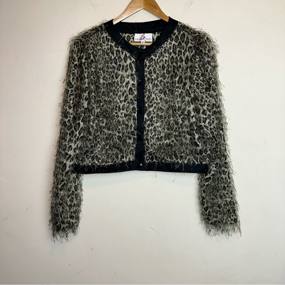 Vintage En Francais By Huey Waltzer Women’s LG Cheetah Print Blazer Classic Y2K